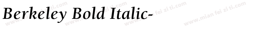 Berkeley Bold Italic字体转换